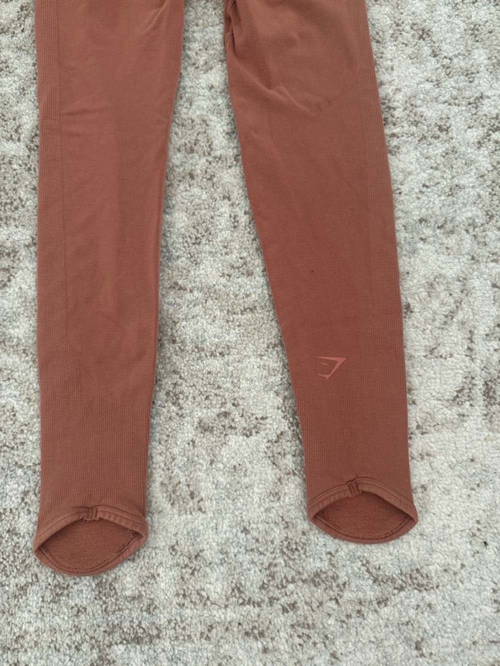 Gymshark Ribbed Two-Piece Active Set in Rust - Picture 6 of 8